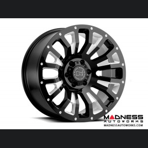 Jeep Custom Wheels (1) - Black Rhino - 17 x 9.5 - Pinatubo - Gloss Black w/ Milled Inside Window